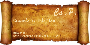 Csomós Péter névjegykártya