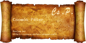 Csomós Péter névjegykártya